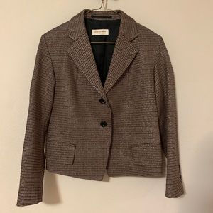Dries Van Noten metallic boxy blazer